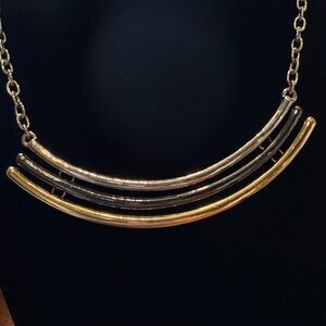Elegant Gold-Tone Triple Bar Necklace - Women's Jewelry
